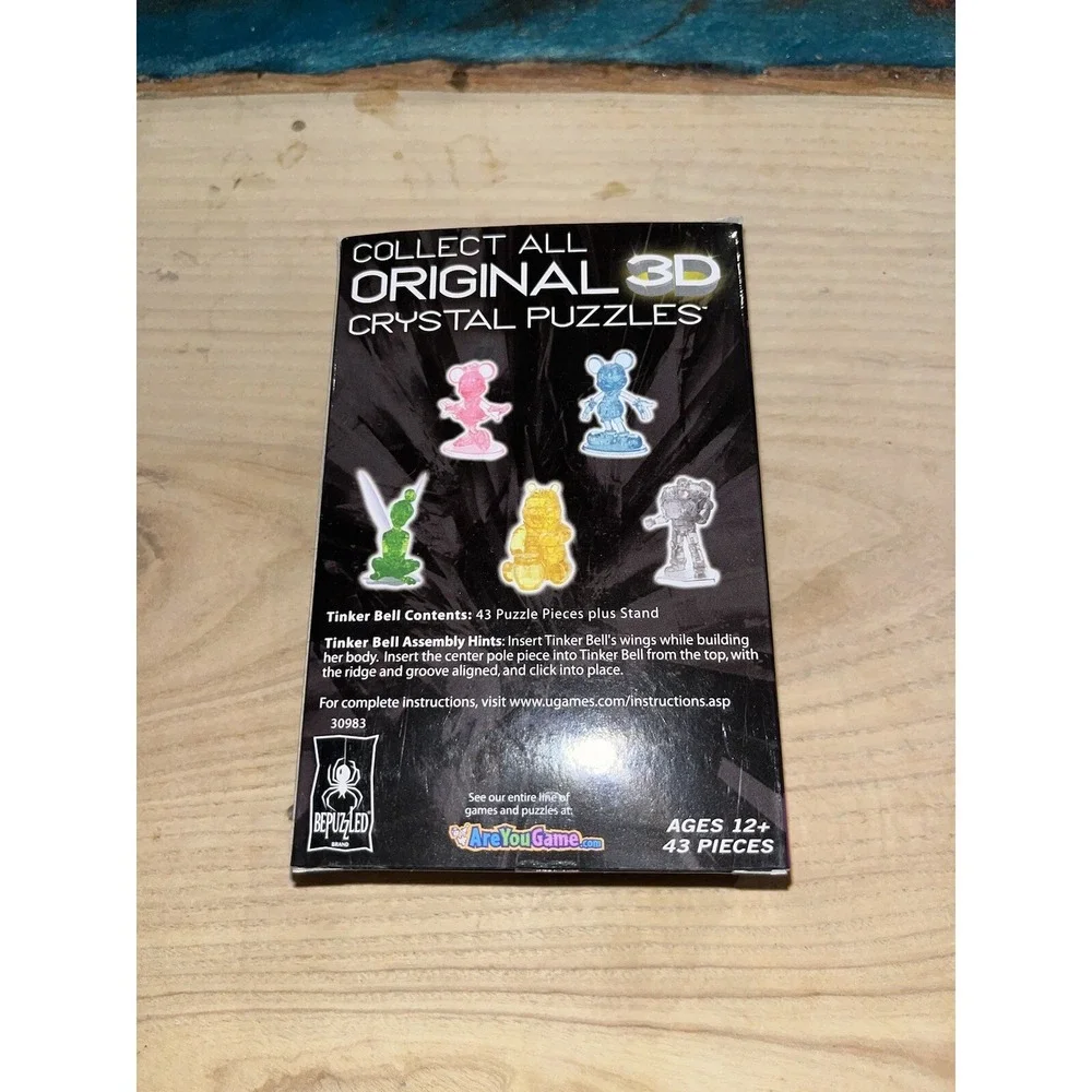 Original 3D Crystal Puzzle - Tinker Bell (Open Box - All Pieces Included)